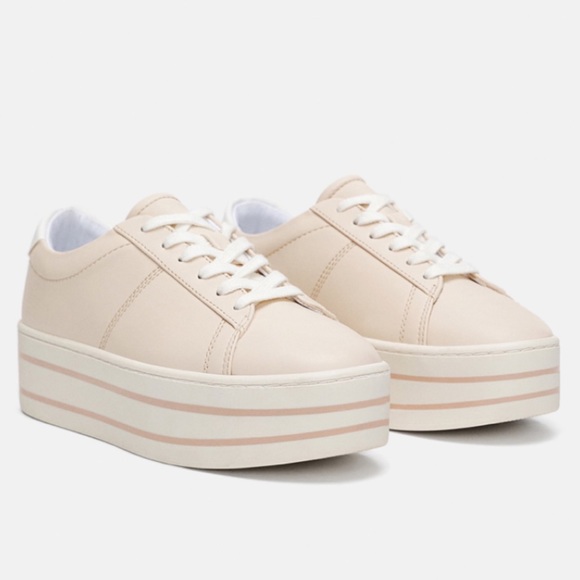 zara nude sneakers